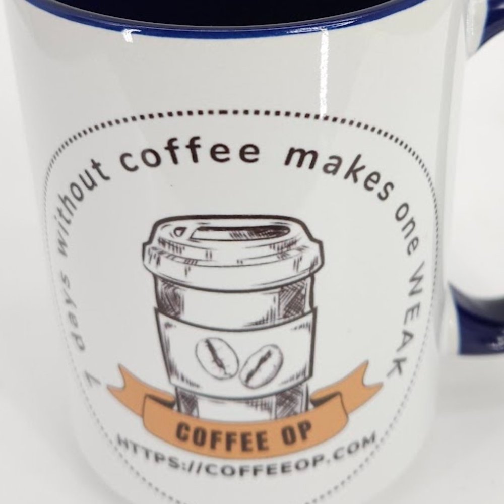 Coffee Op Exquisite 15 oz Coffee Mug Premium Porcelain + Free Gourmet coffee - Picture 6 of 16